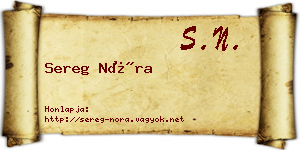 Sereg Nóra névjegykártya