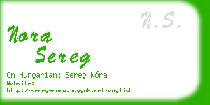 nora sereg business card